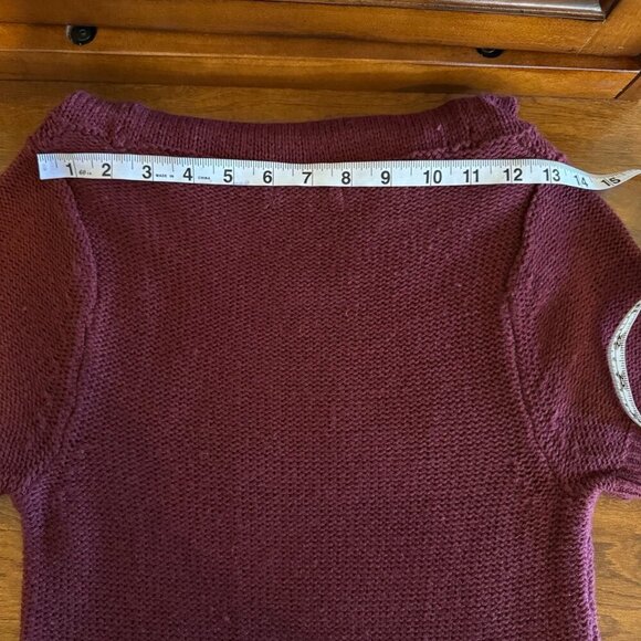 George Sweater Dress burgundy short sleeved sheath bodycon cowl neck Size M - Picture 8 of 13
